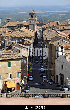 Blick von der Palazzo in Fortezza, Palast, Villa Farnese, Caprarola, Latium Region, Italien, Europa Stockfoto