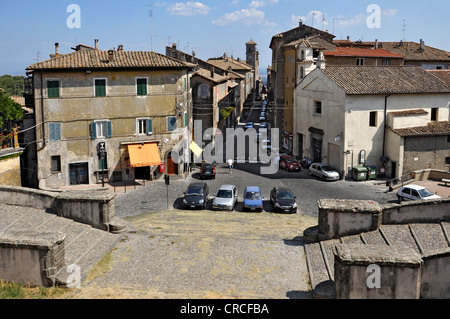 Blick von der Palazzo in Fortezza, Palast, Villa Farnese, Caprarola, Latium Region, Italien, Europa Stockfoto