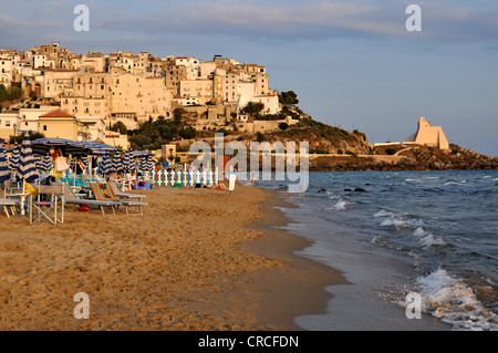 Sandstrand von Lido di Fondi, Torre Troglia, Sperlonga, Lazio, Italien, Europa Stockfoto