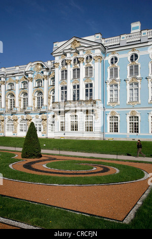 Katharinenpalast, Zarskoje Selo, UNESCO-Weltkulturerbe, St. Petersburg, Russland Stockfoto