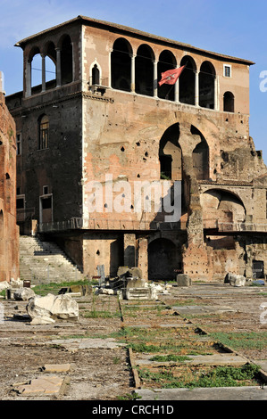 Trajans Markt, Haus der Ritter von Rhodos oder die Ritter von Malta, Via Alessandrina, Via dei Fori Imperiali, Rom, Latium Stockfoto