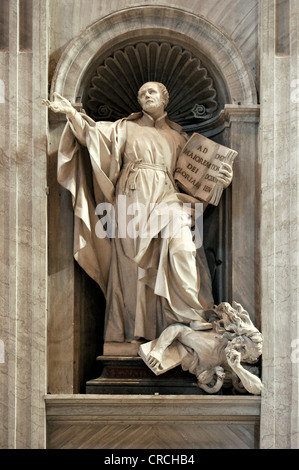 Denkmal für St. Ignatius von Loyola, Petersdom, Vatikan, Rom, Latium, Italien, Europa Stockfoto