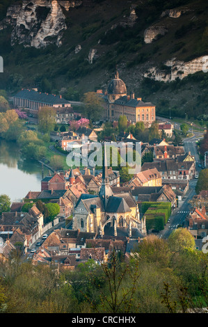 Frankreich, Normandie, LES ANDELYS, CHATEAU GAILLARD, Fluss SEINE, Eure Stockfoto