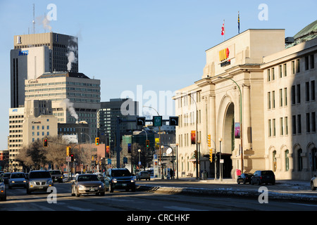 Hauptbahnhof in der Innenstadt von Winnipeg, Manitoba, Kanada Stockfoto