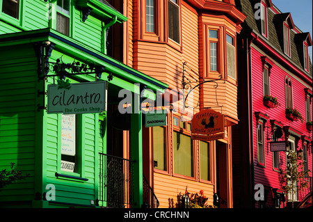 Bunte Häuser in Lunenburg, Heritags der UNESCO, Nova Scotia, Kanada Stockfoto