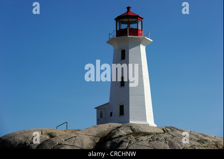 Peggys Cove Leuchtturm, Nova Scotia, Kanada Stockfoto