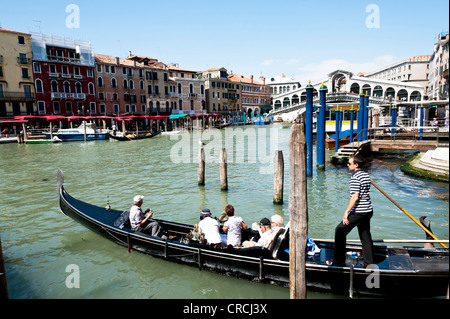 Rialto Brücke über den Canal Grande, Venedig, Italien, Europa Stockfoto