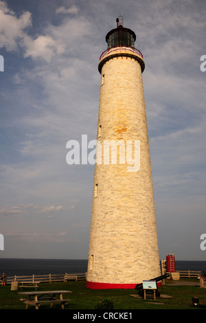 Kappe des Rosiers, Kanadas höchste Leuchtturm, Gaspésie oder Gaspé-Halbinsel, Quebec, Kanada Stockfoto