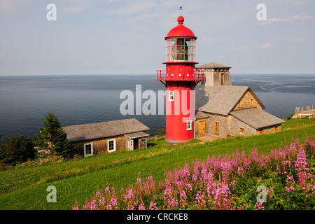 Lighthouse Point à la Renomee, Gaspésie oder Gaspé-Halbinsel, Quebec, Kanada Stockfoto