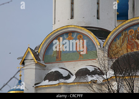 Russland. Sergiev Posad Stadt. Trinity-Klosters des Heiligen Sergius. Himmelfahrts-Kathedrale (1559 – 1585) Stockfoto