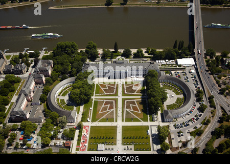 Luftaufnahme, Kurfürstliches Schloss mitten in dem Gelände der Bundesgartenschau, Bundesgartenschau, BUGA 2011, Koblenz Stockfoto