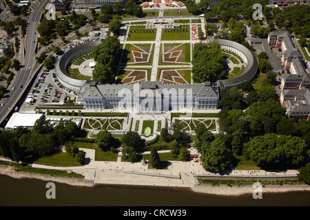 Luftaufnahme, Kurfürstliches Schloss mitten in dem Gelände der Bundesgartenschau, Bundesgartenschau, BUGA 2011, Koblenz Stockfoto