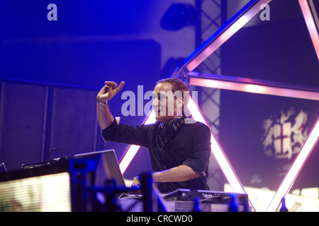 DJ Paul van Dyk, Techno-Festival Mayday 2011 in der Westfalenhalle Dortmund Veranstaltungsort, Dortmund, Nordrhein-Westfalen Stockfoto