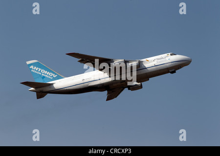 Antonov AN124 Cargo Flugzeug, Lautzenhausen, Rheinland-Pfalz, Deutschland, Europa Stockfoto