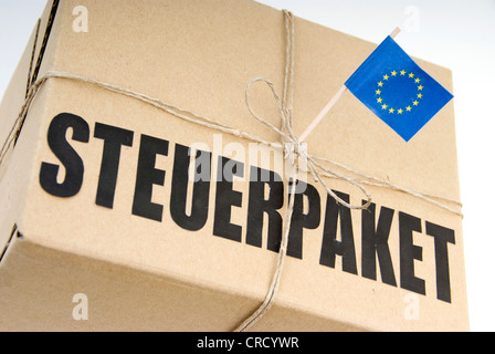 symbolisch für eine Steuerreform der Europäischen Union Stockfoto