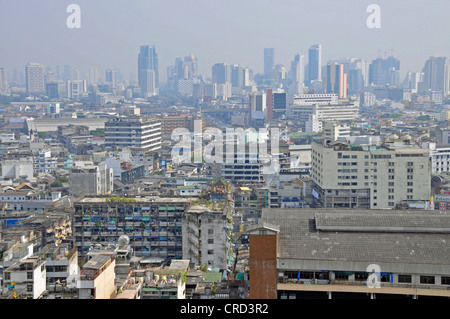 Blick vom Grand China Princess Hotel nach Chinatown, indischen Viertel, Siam Square, Thailand, Bangkok Stockfoto