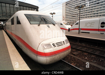 ICE-Züge der Deutschen Bahn AG am Bahnhof Zoo Stockfoto