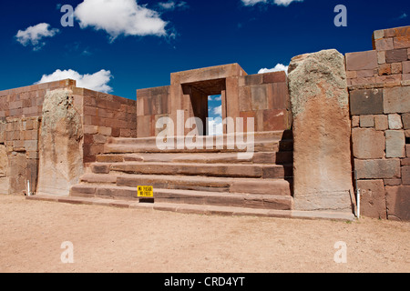 Kalasasaya Tempel, Tiwanacu, Tiahuanaco, La Paz, Bolivien, Südamerika Stockfoto