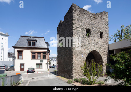 Kalsmuntpforte, Kalsmunt Tor, mittelalterliche Befestigungsanlagen, Wetzlar, Hessen, Deutschland, Europa, PublicGround Stockfoto