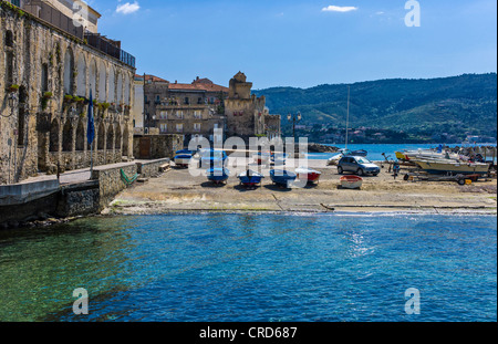 Europa Italien, Kampanien Cilento, Santa Maria di Castellabate, den kleinen Hafen Stockfoto