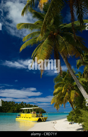 einen Fuß Insel Aitutaki, Cook-Inseln Stockfoto