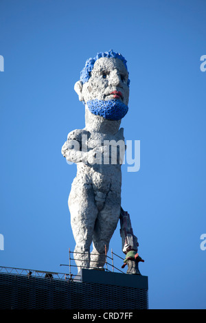 Hercules für das Ruhrgebiet, Skulptur auf den Förderturm der ehemaligen Zeche des Nordstern Coal Mine Industrial Complex Stockfoto