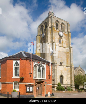 Der Glockenturm und die Guildhall, Beccles, Suffolk, England Stockfoto