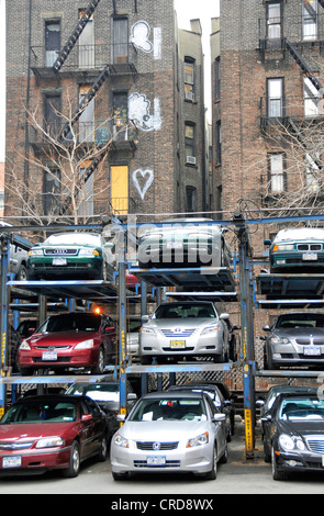 Parkplatz, USA, New York City, Manhattan, Level Stockfoto