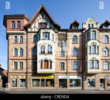 Historischer Gewerbegebäude, Bahnhofstrasse, Eisenach, Thüringen, Deutschland, Europa, PublicGround Stockfoto