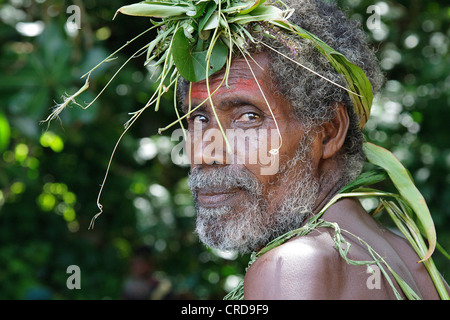 Native Mann, Insel Nissan, grünen Inseln, Papua Neuguinea, Australien, Ozeanien Stockfoto