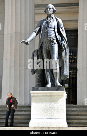 Georg Washington Denkmal in der Federal Hall, Wall Street, USA, New York City, Manhattan Stockfoto
