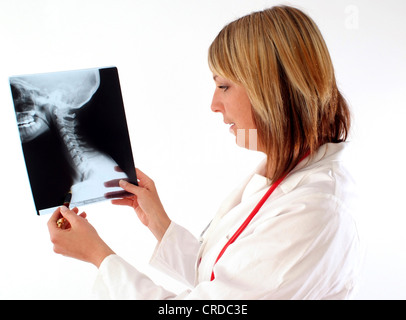 Frau Doktor mit x-ray Stockfoto