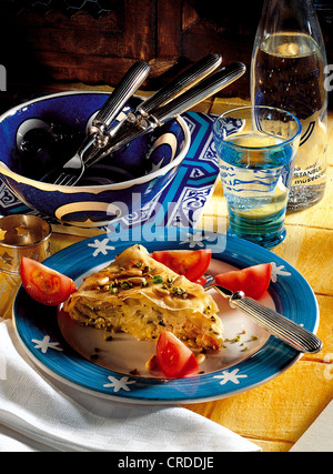 Borek mit Chili und Käse, Truthahn. Stockfoto