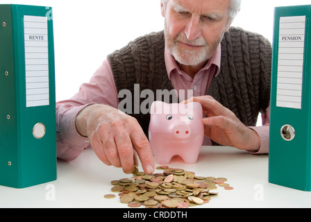 symbolisch für Rentner mit Mindestrente Stockfoto