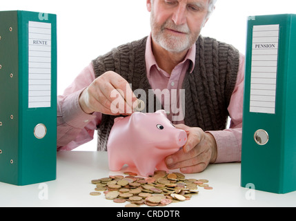 symbolisch für Rentner mit Mindestrente Stockfoto