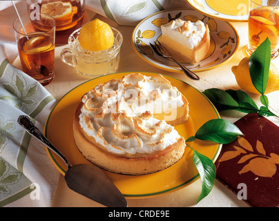 Zitronenmousse Kuchen, Griechenland. Stockfoto