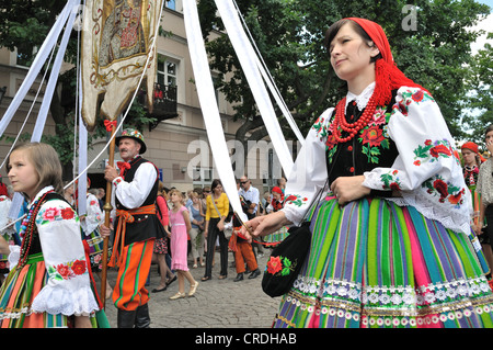 Corpus Christi Day - Prozession in Lowicz. Stockfoto