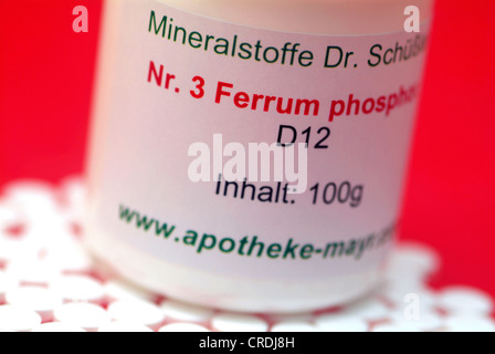 Gewebe Salze, Ferrum Phosphoricum, Nr.3 Stockfoto