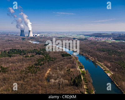 Kernkraftwerk Gundremmingen, Donau, Schwaben, Bayern, Deutschland, Europa Stockfoto