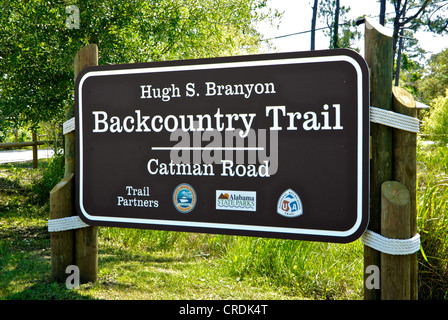 Ala Zeichen Hugh Branyon Backcountry Trail Gulf Shores Stockfoto