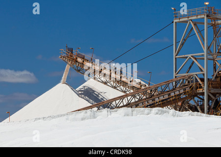 Meer Salzgewinnung durch die britisch-australische Bergbauunternehmen Rio Tinto Minerals, Port Hedland, Western Australia, Australien Stockfoto