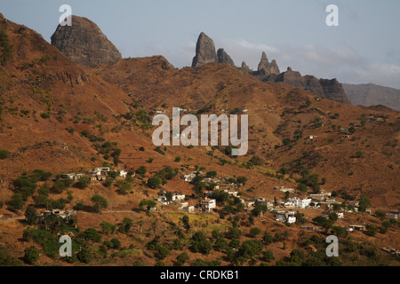 Landschaft, Cap Verde Inseln, Cabo Verde, Insel Santiago, Rui Vaz Stockfoto