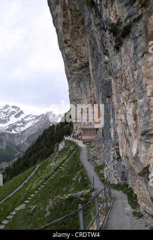 Gasthaus Aescher-Wildkirchli, Schweiz, Wasserauen Stockfoto