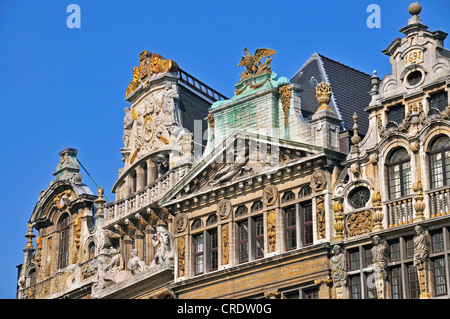 Zunfthäuser am Grote Markt Platz, Grand Place Platz, Brüssel, Belgien, Europa, PublicGround Stockfoto