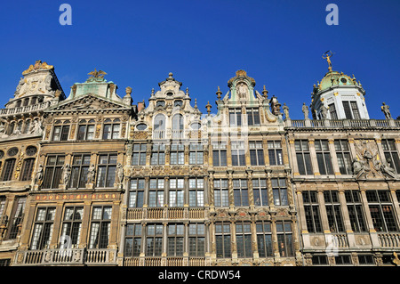 Zunfthäuser am Grote Markt Platz, Grand Place Platz, Brüssel, Belgien, Europa, PublicGround Stockfoto