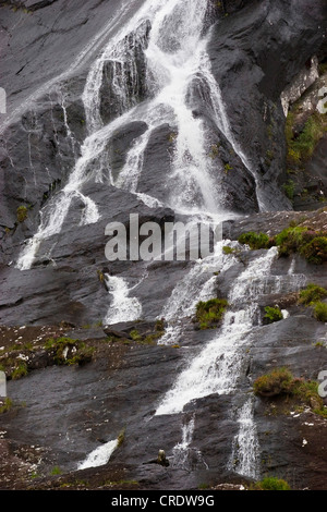 Wasserfall, Irland, Kerrysdale, Gleninchaquin Park Stockfoto