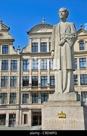 Denkmal für Königin Elisabeth, Place de l'Albertine, Brüssel, Belgien, Europa, OeffentlicherGrund Stockfoto