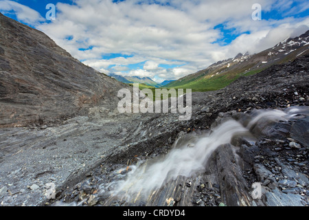 Schmelzwasser von Worthington Gletscher in der Nähe von Valdez, Alaska, USA Stockfoto