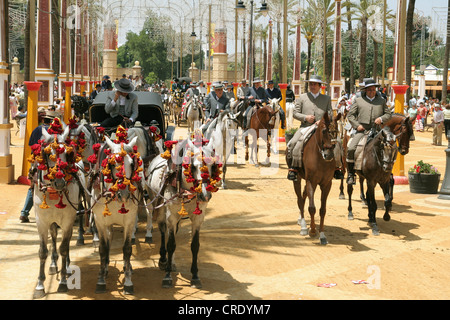 Feria del Caballo in Jerez, Spanien, Andalusien Stockfoto
