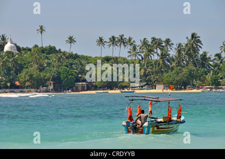 Glasbodenboot, Unawatuna, Sri Lanka, Ceylon, Südasien, Asien Stockfoto